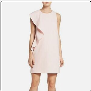 CHELSEA28 Asymmetrical Ruffle Shift DRESS SIZE 4 149 PINK PEACH NORDSTROM